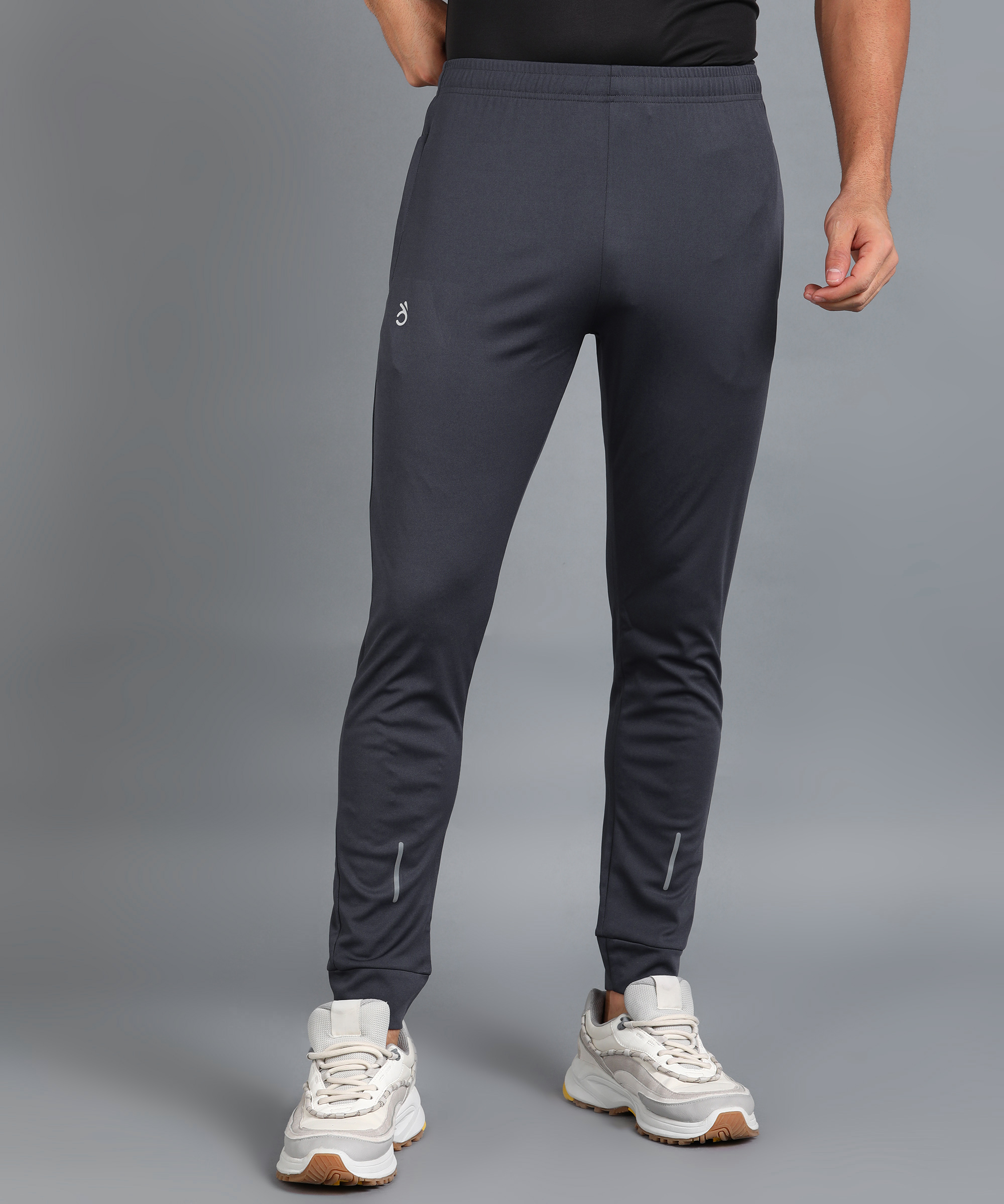 Drawstring Black Color Lycra Blend 2 zipper pocket Men's Track Pant